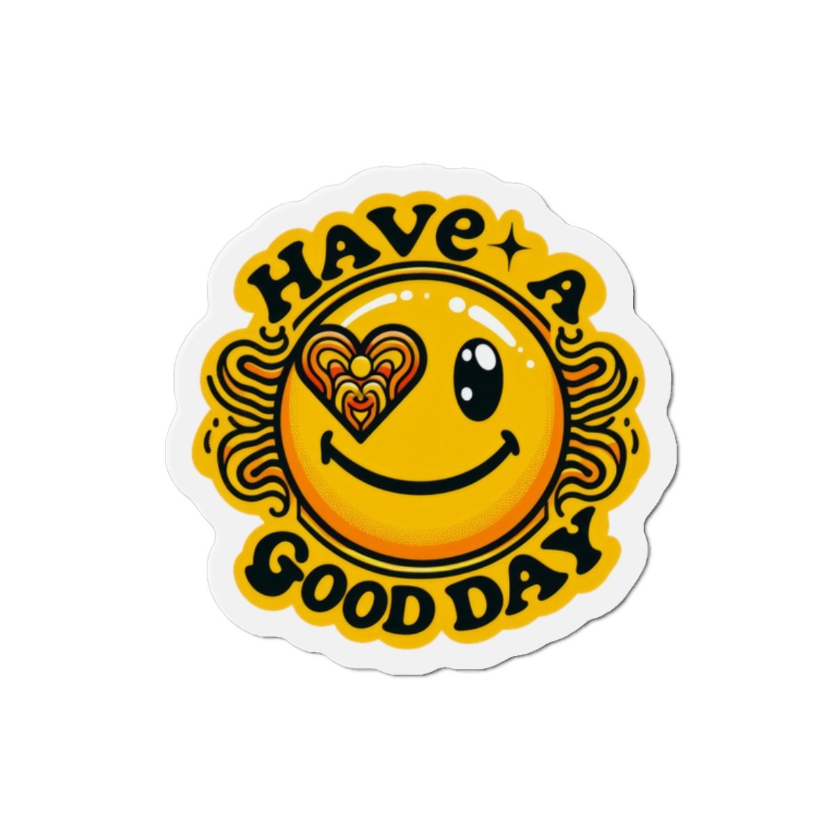 Have a Good Day Smiling Emoji Custom Die-Cut Magnet