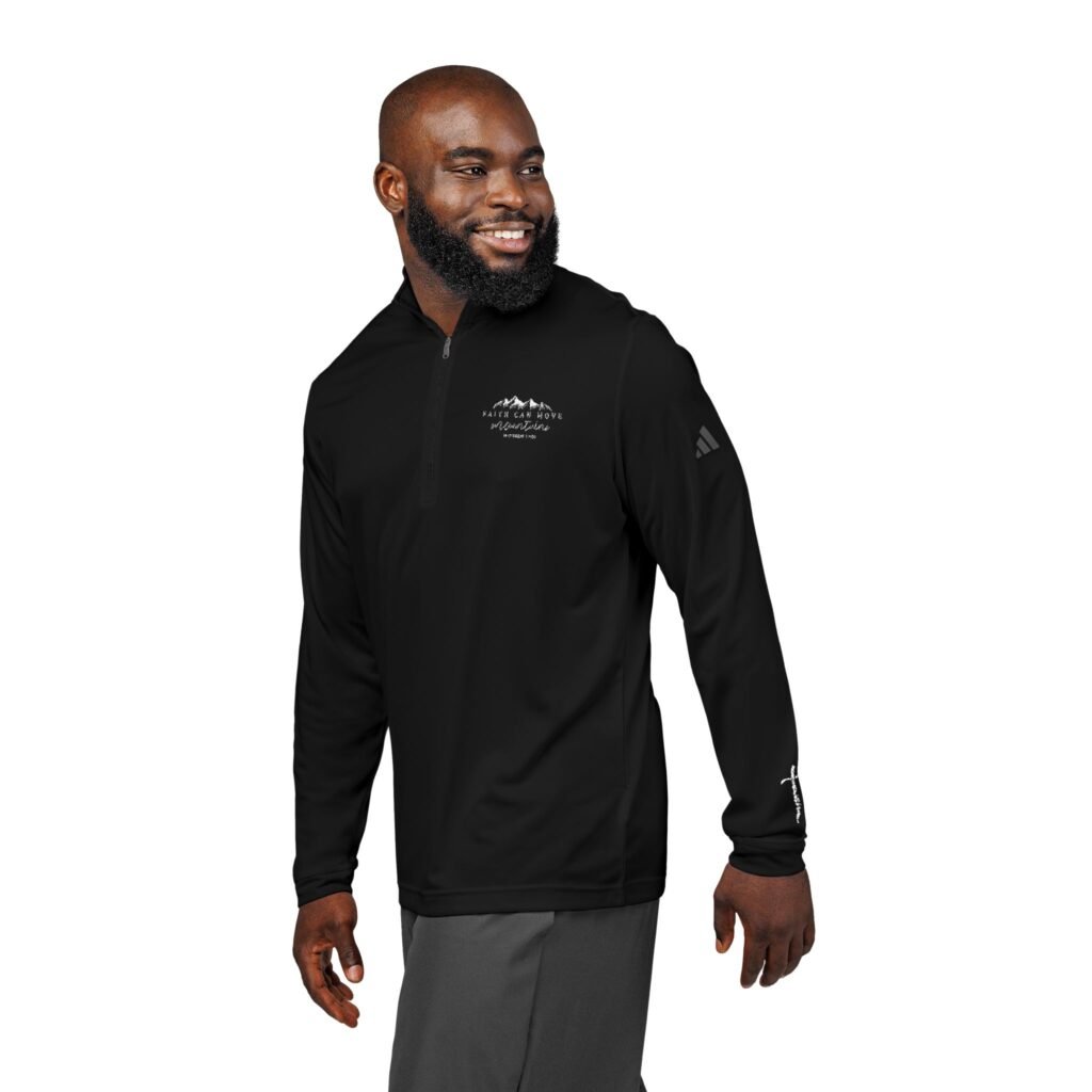 Faith Can Move Mountains Adidas Quarter-Zip Pullover