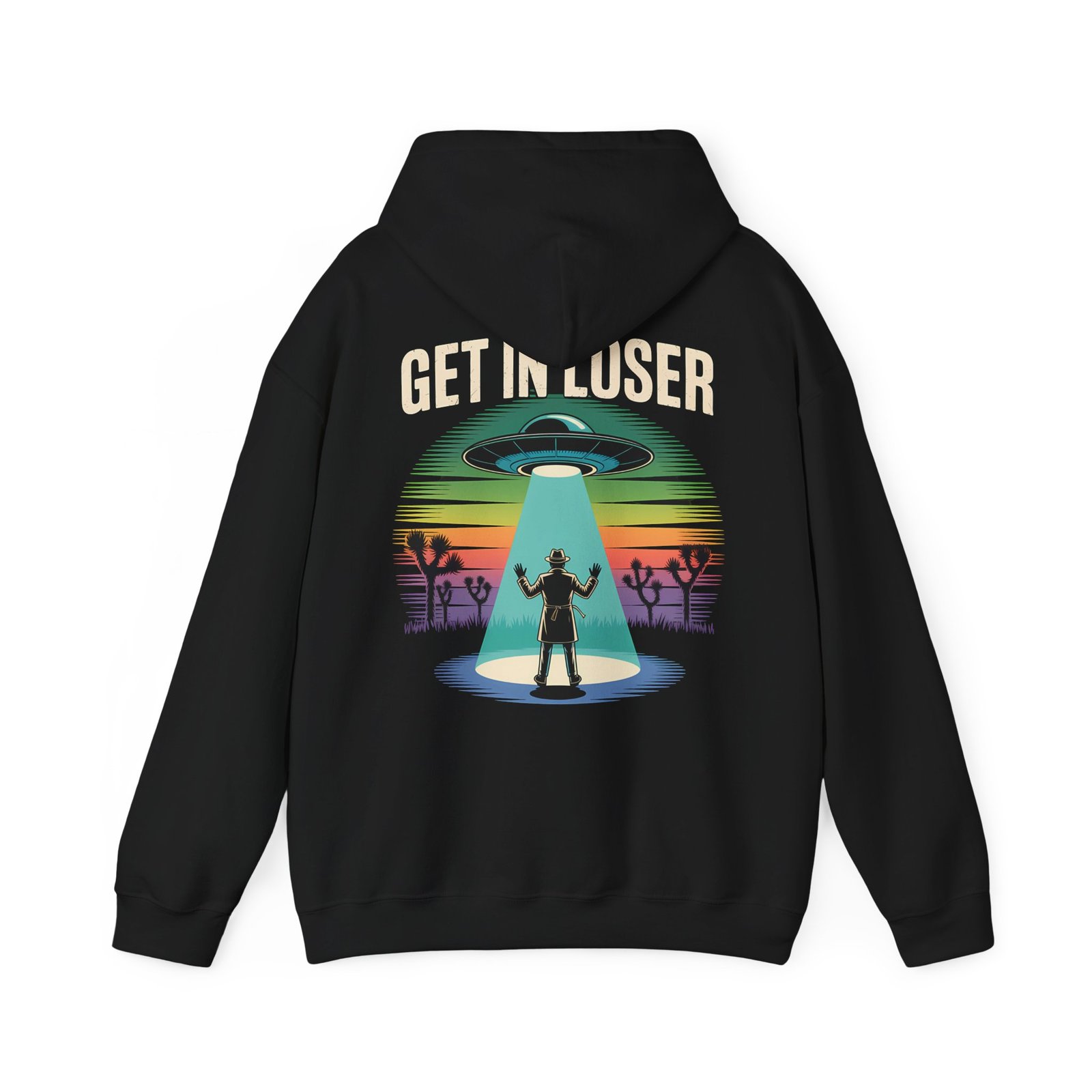 Get In Loser UFO Abduction Heavy Blend Hooded Sweatshirt
