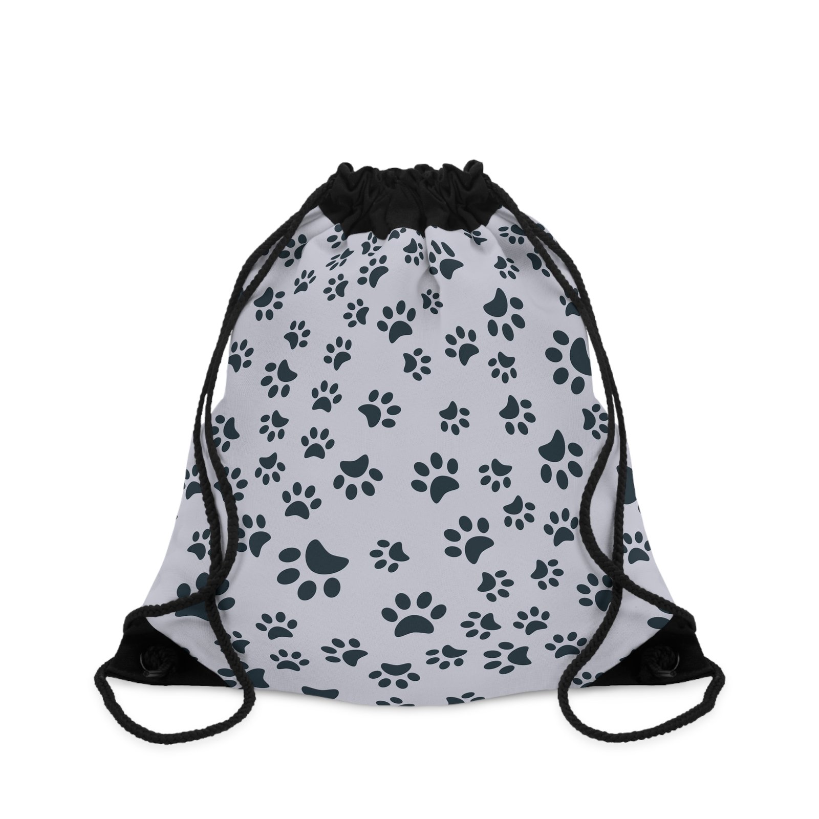 Cat and Dog Paw Pattern Drawstring Gym Bag